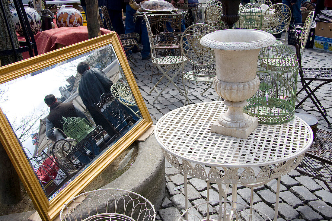 Belgium, Bruxelles, Les Marolles, Jeu de Balle square, second-hand market