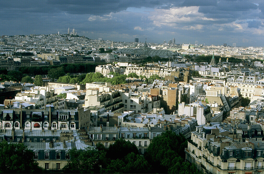 France, North of Paris, Sacred-Heart basilica in background