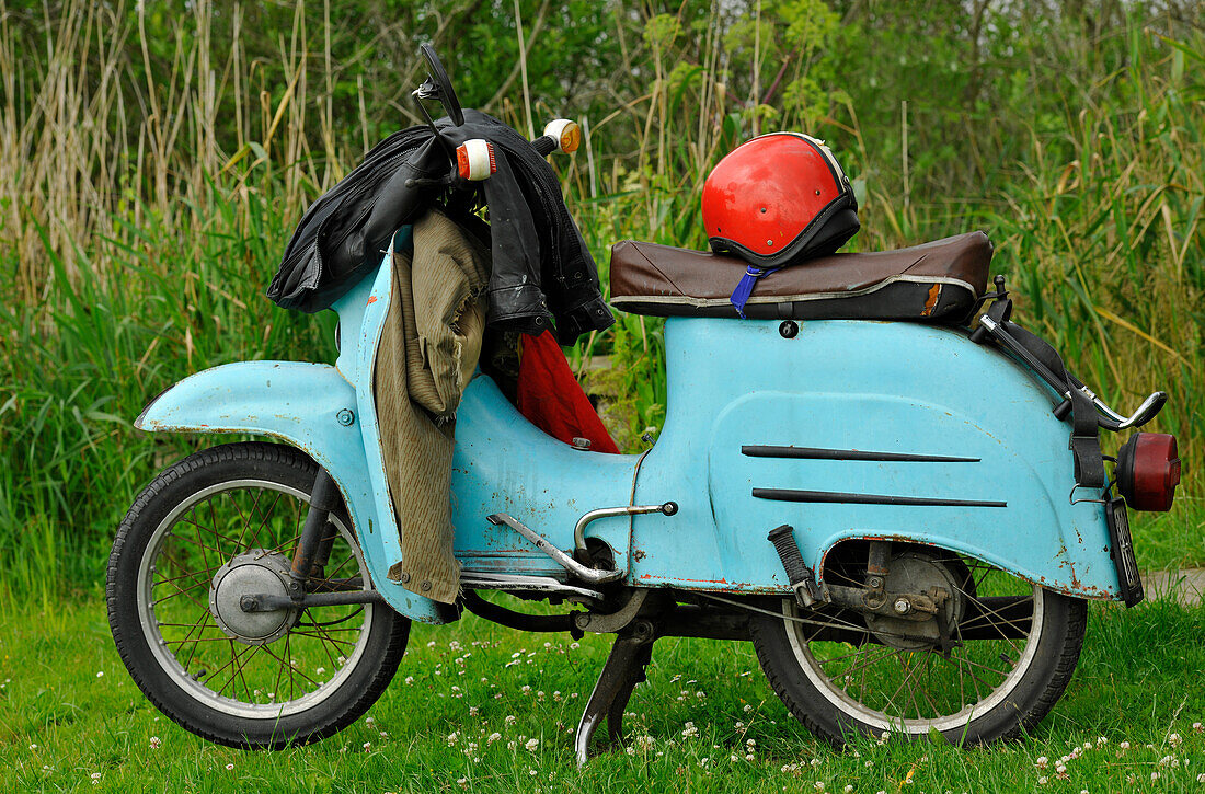 Scooter Schwalbe, Usedom, Mecklenburg-Western Pomerania, Germany