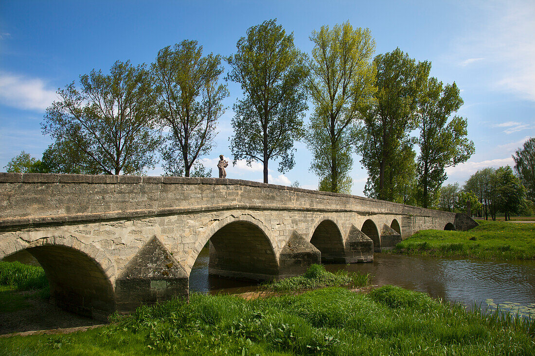 Brücke über die Altmühl, Ornbau, Altmühltal, Franken, Bayern, Deutschland, Europa