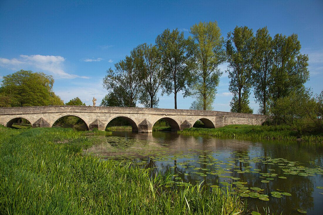 Brücke über die Altmühl, Ornbau, Altmühltal, Franken, Bayern, Deutschland, Europa