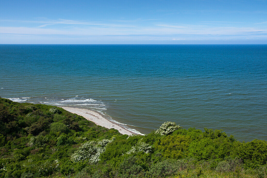 Blick vom Dornbusch (höchste Erhebung der Insel) nach Norden über die Ostsee, Insel Hiddensee, Ostsee, Mecklenburg-Vorpommern, Deutschland