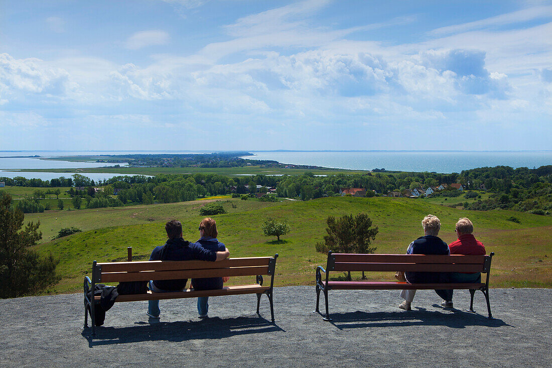 View to Vitte and Kloster, Hiddensee island, Mecklenburg-Western Pomerania, Germany