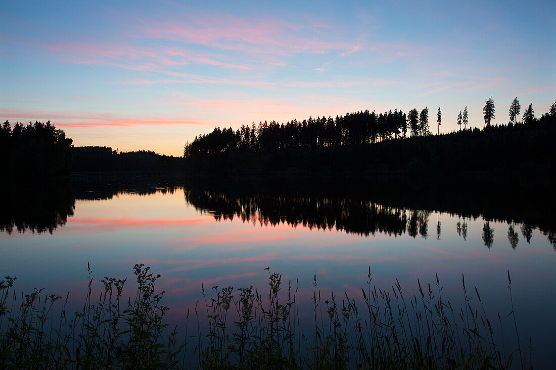 Rappbode reservoir near Hasselfelde, Harz mountains, Saxony-Anhalt, Germany