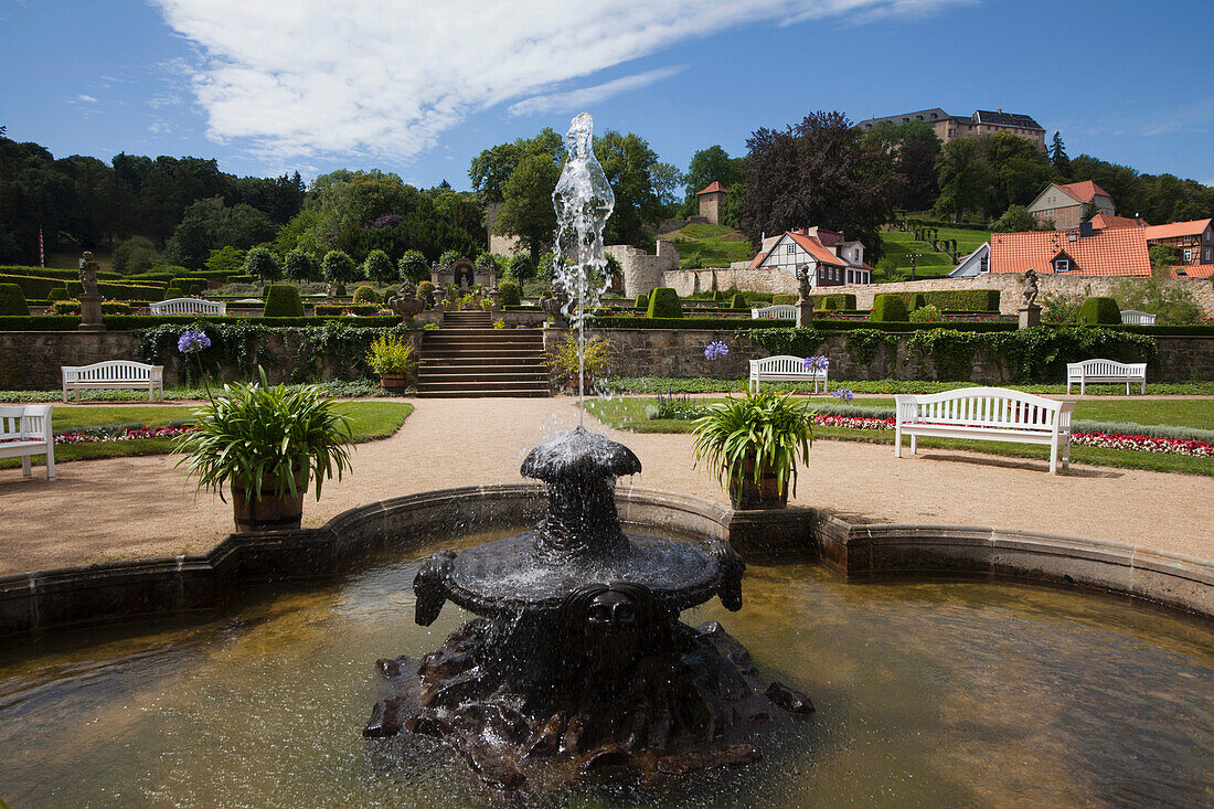 Kleines Schloss mit Barockgarten, Blankenburg, Harz, Sachsen-Anhalt, Deutschland