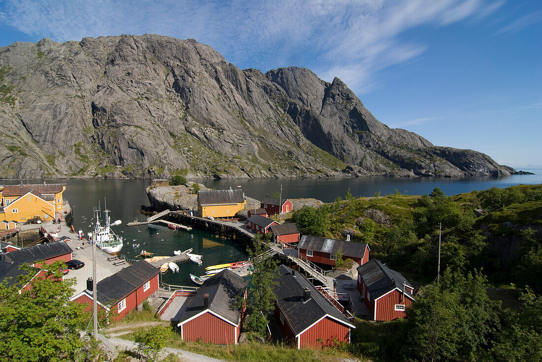 Norway, Lofoten Islands, Nusfjord, fishermen's houses