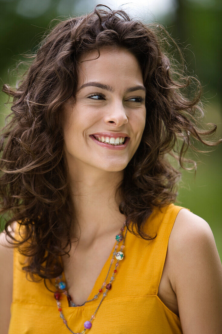 Portrait of a young woman smiling