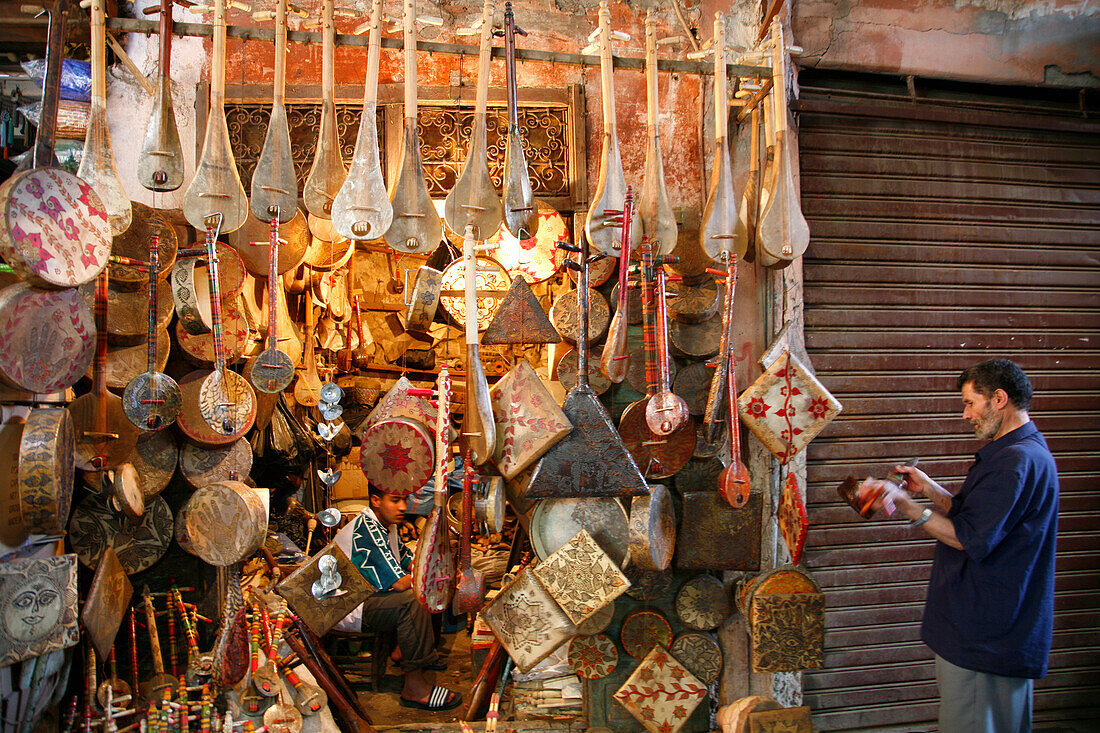 Africa, Maghreb, North africa,Morocco, Marrakech, souk in the medina (UNESCO world heritage)