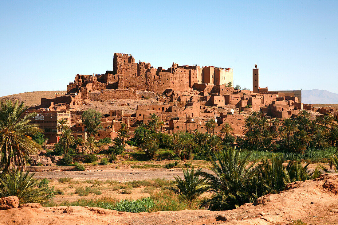 Africa, Maghreb, North africa, Morocco, province of Ouarzazate,  Tifoultoute kasbah and village