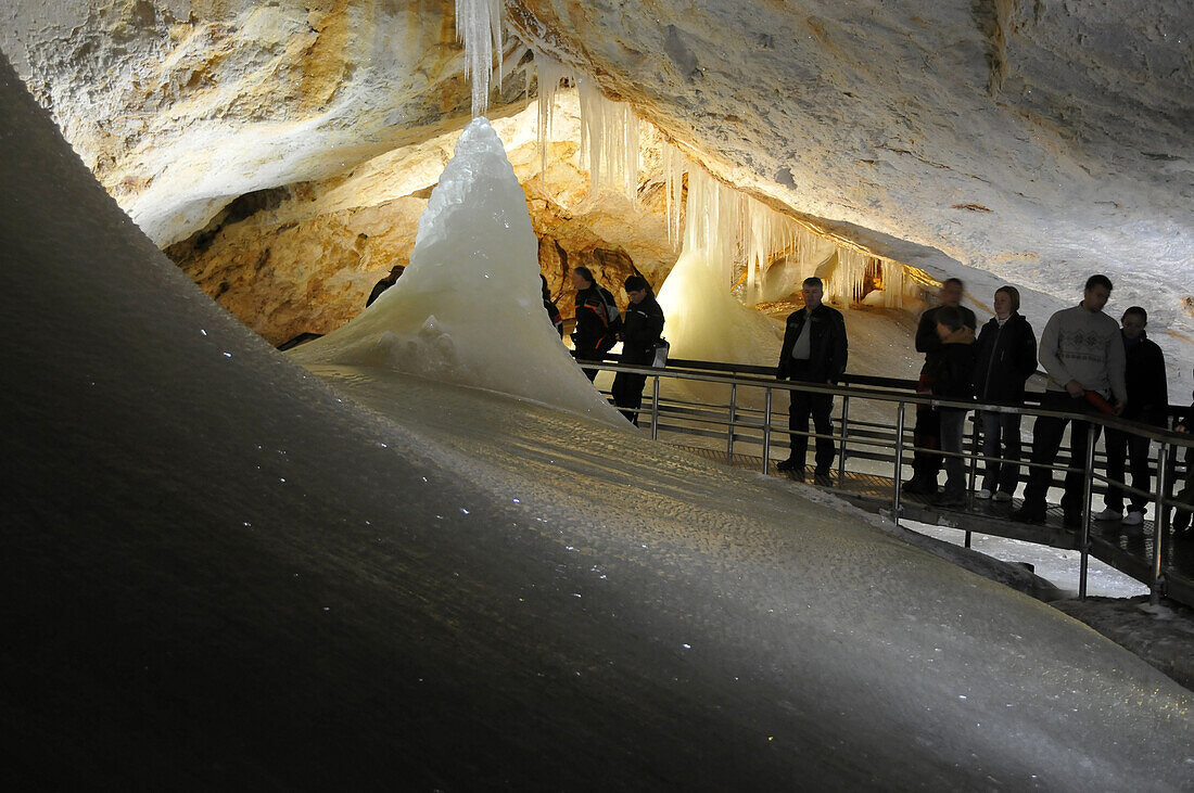 Icecave Dobsinska at the National Park Slovak Paradise, Slovakia, Europe