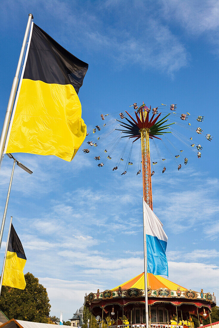 Carousel on Oktoberfest, Munich, Bavaria, Germany, Europe