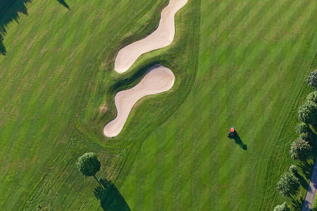 Luftaufnahme vom Golfplatz Hillesheim, Eifel, Rheinland Pfalz, Deutschland, Europa