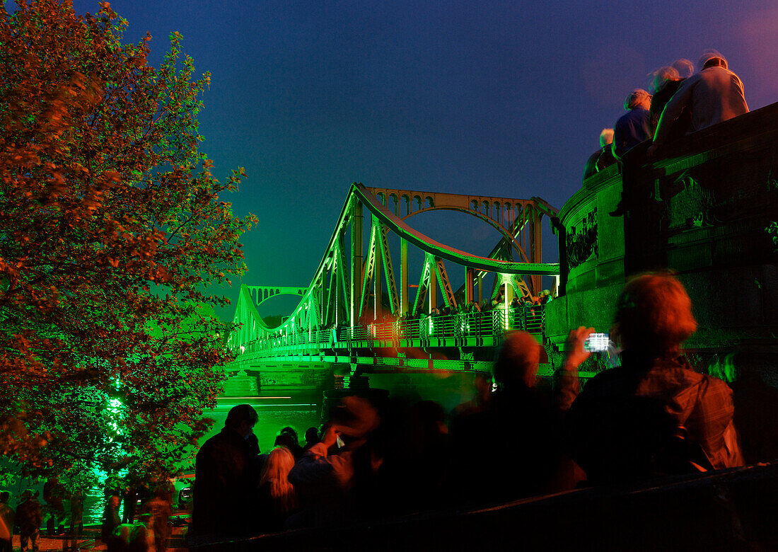 Havel, Agent Night on the Glienicke Bridge between Potsdam and Berlin, Land Brandenburg, Germany