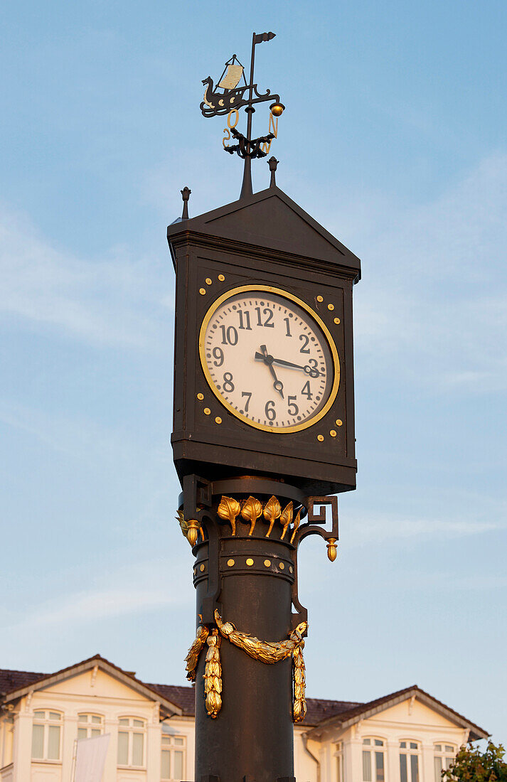 Art Nouveau Clock, Seaside Resort Ahlbeck, Island of Usedom, Mecklenburg Western Pomerania, Germany