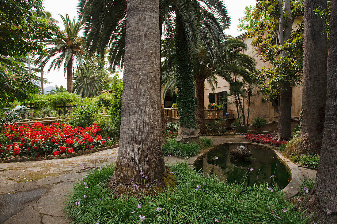 Gardens, Jardins d Alfabia, moorish country estate, 14 15 century, Bunyola, Mallorca, Balearic Islands, Spain, Europe