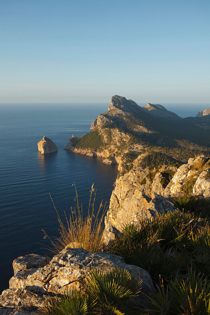 Bilck vom Wachturm Talaia d Albercuix, Cap de Formentor, Kap Formentor, Mallorca, Balearen, Spanien, Europa
