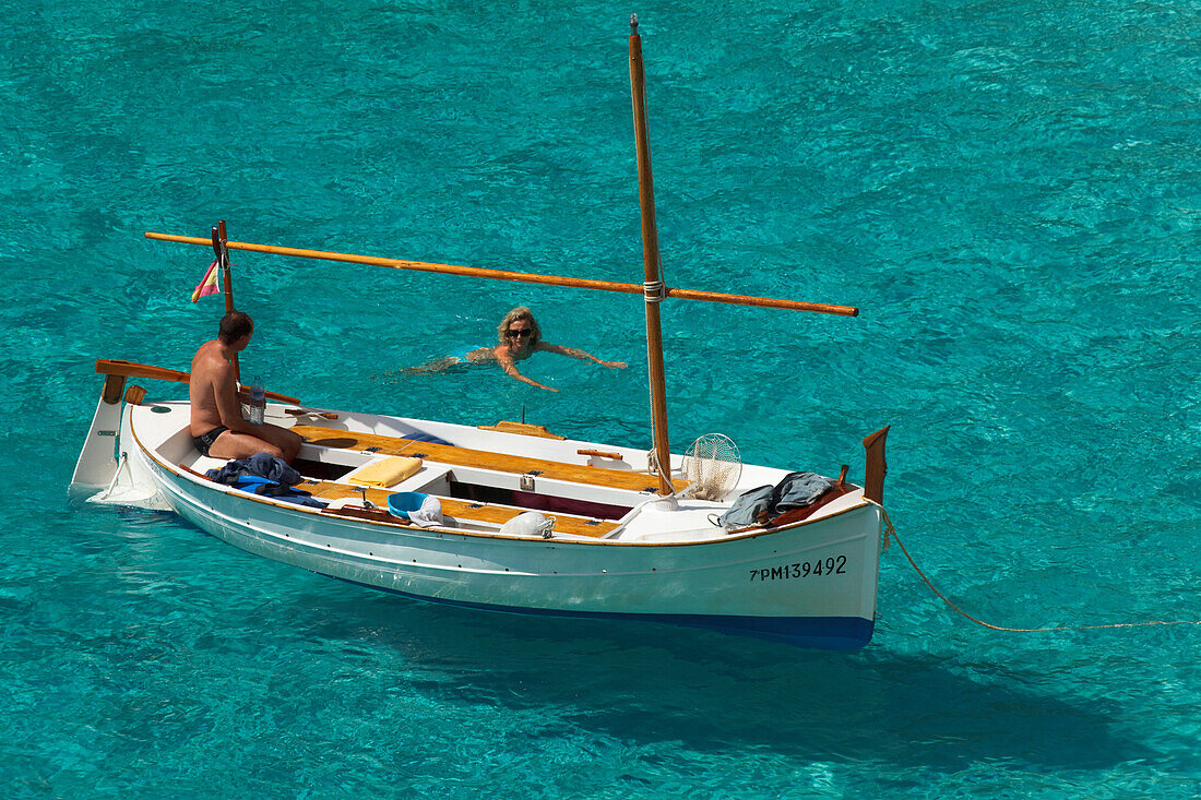 Calo  d es Moro, nearby Cala S Amonia, near Santanyi, Mallorca, Balearic Islands, Spain, Europe