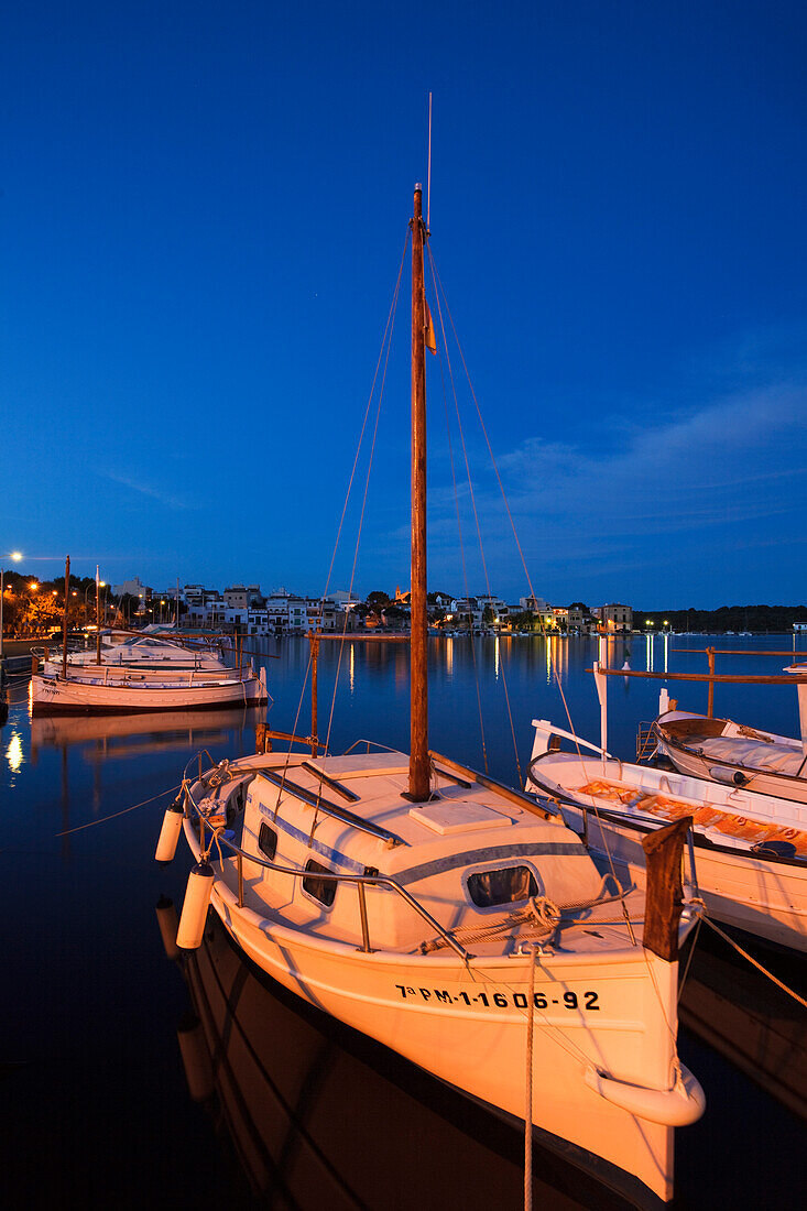 Boats, port, bay, Portocolom, Mallorca, Balearic Islands, Spain, Europe