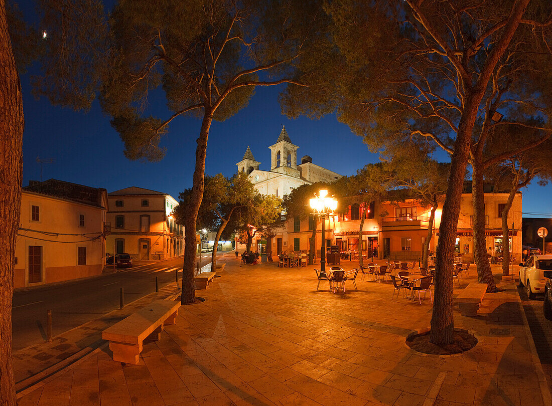 Placa San Jose, Platz, S Alqueria Blanca, Mallorca, Balearen, Spanien, Europa