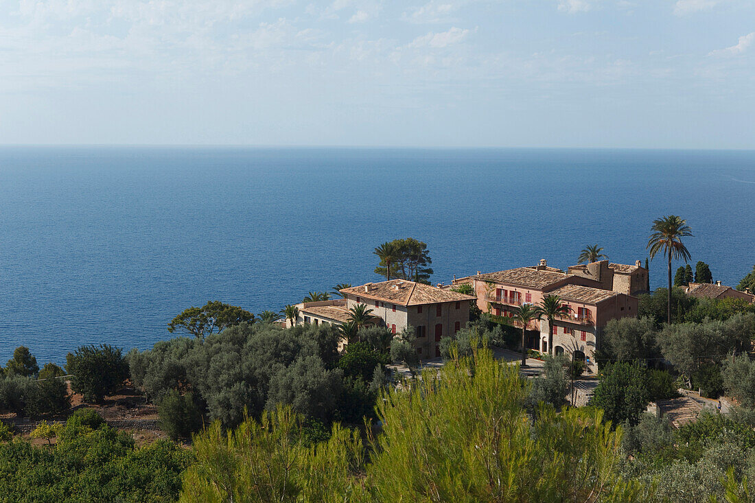 Hotel Costa d´Or on the waterfront, Tramuntana mountains, Mallorca, Balearic Islands, Spain, Europe