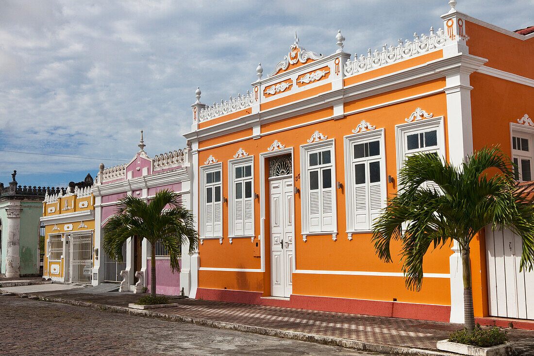 Historical houses in Canavieiras, Cacao Coast, State of Bahia, Brazil, South America, America