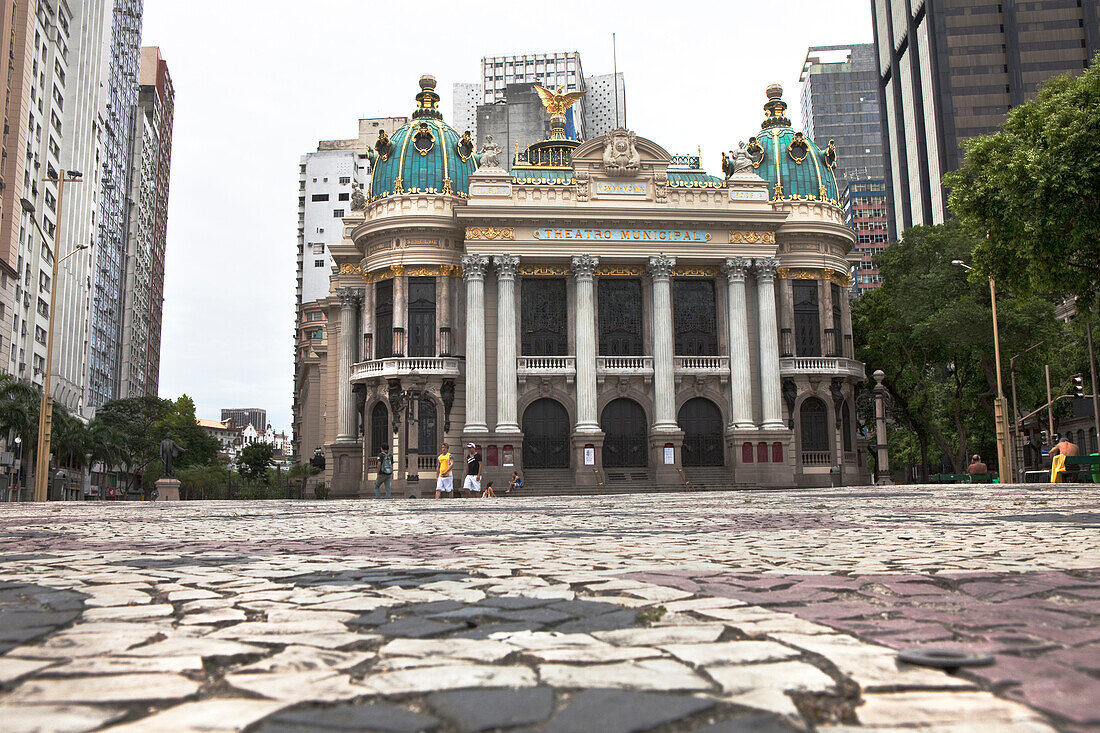 Teatro Municipal, Staatstheater am Cinelândia Platz im Zentrum von Rio de Janeiro, Bundesstaat Rio de Janeiro, Brasilien, Südamerika, Amerika