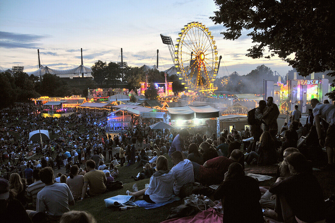 Summer festival at Olympiapark, Munich, Bavaria, Germany, Europe