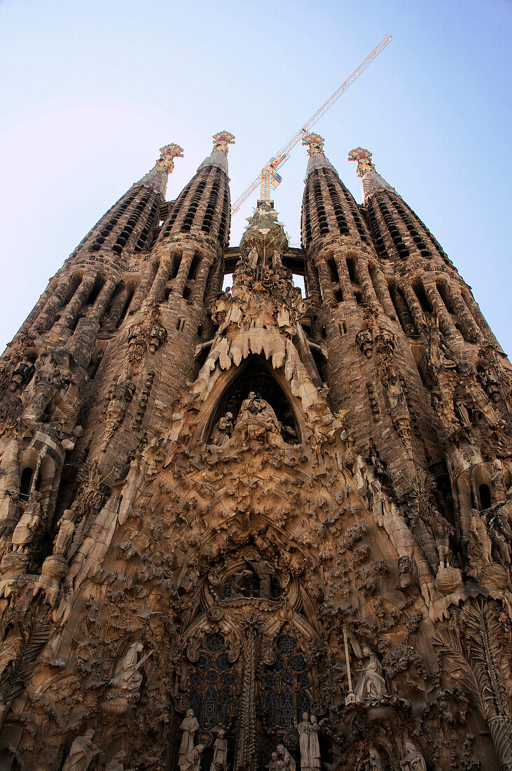 Nativity facade of the Sagrada Familia, Barcelona, Spain