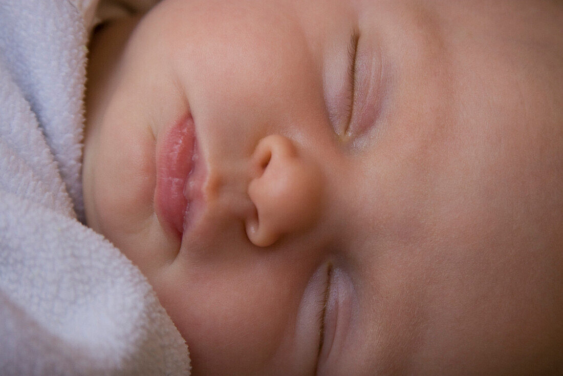 Sleeping baby, close-up