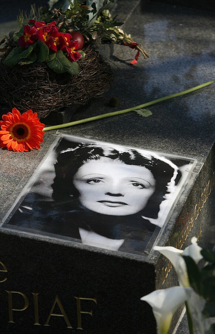France, Paris, Edith Piaf's grave at Père Lachaise cemetery