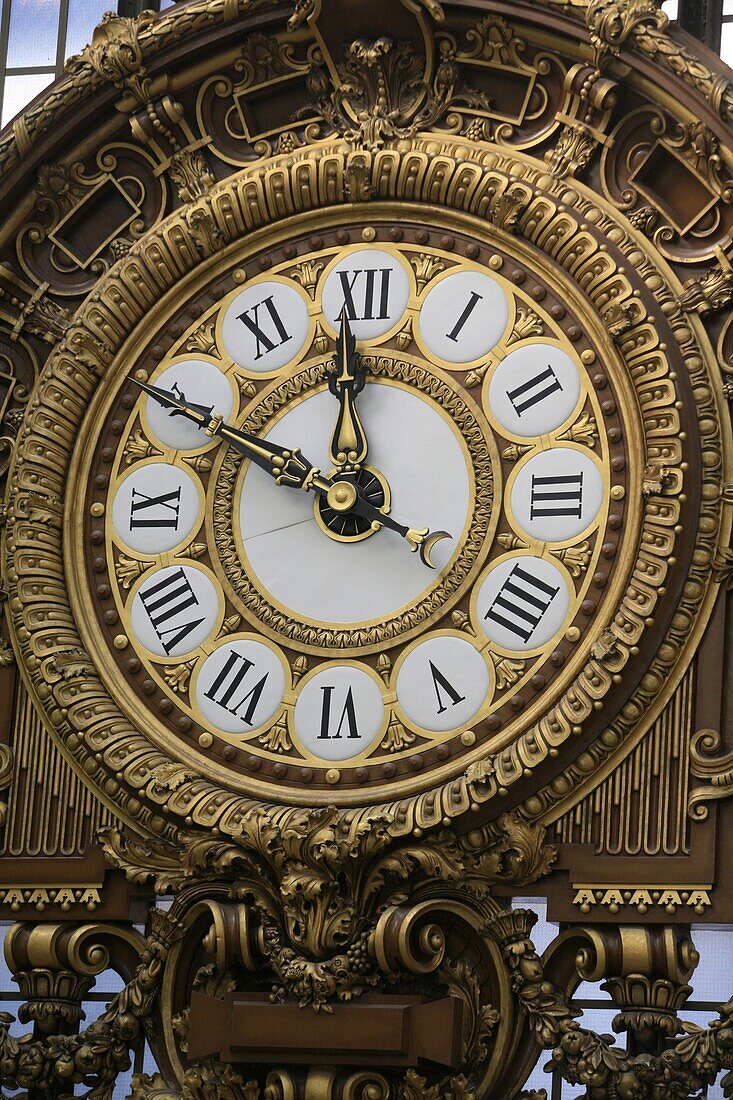 France, Paris, Clock. Orsay museum