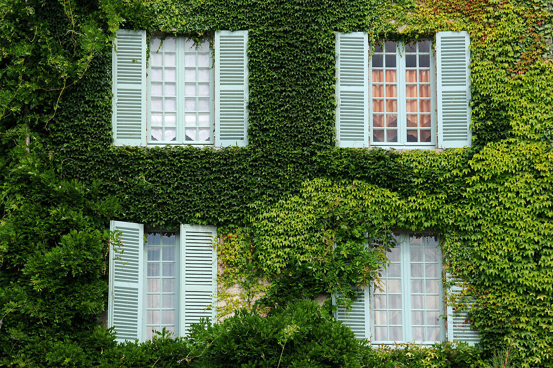 France, Pays dela Loire, Loire-Atlantique, Clisson, detail house façade