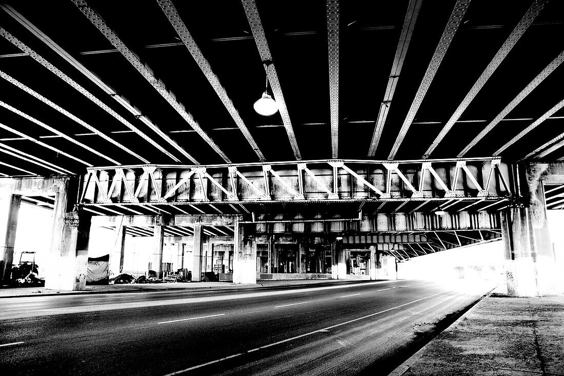 Bridge and Road, Chicago, Illinois, USA