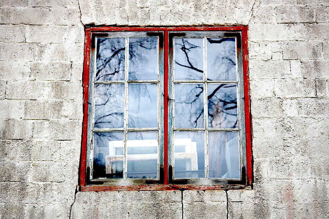 Window With Red Frame