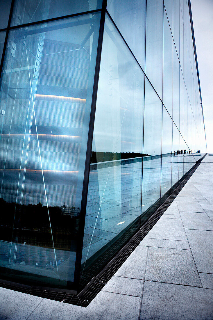 Modern Glass Wall, Oslo Opera House, Bjorvika, Norway