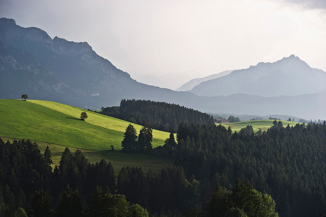 Landschaft bei Füssen, Allgäu, Bayern, Deutschland