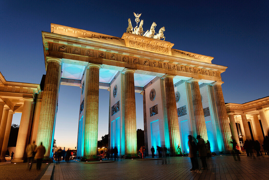 Brandenburger Tor am Pariser Platz, Festival of Lights, Berlin Mitte, Berlin, Deutschland