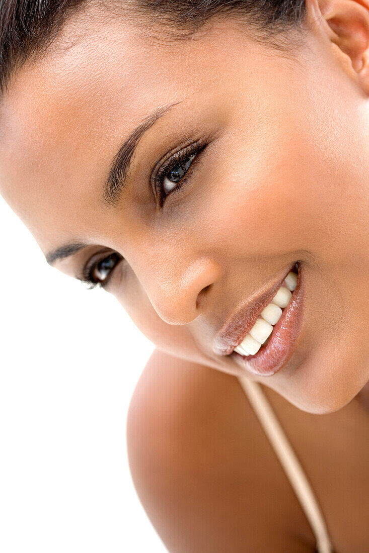 Portrait of a young smiling woman