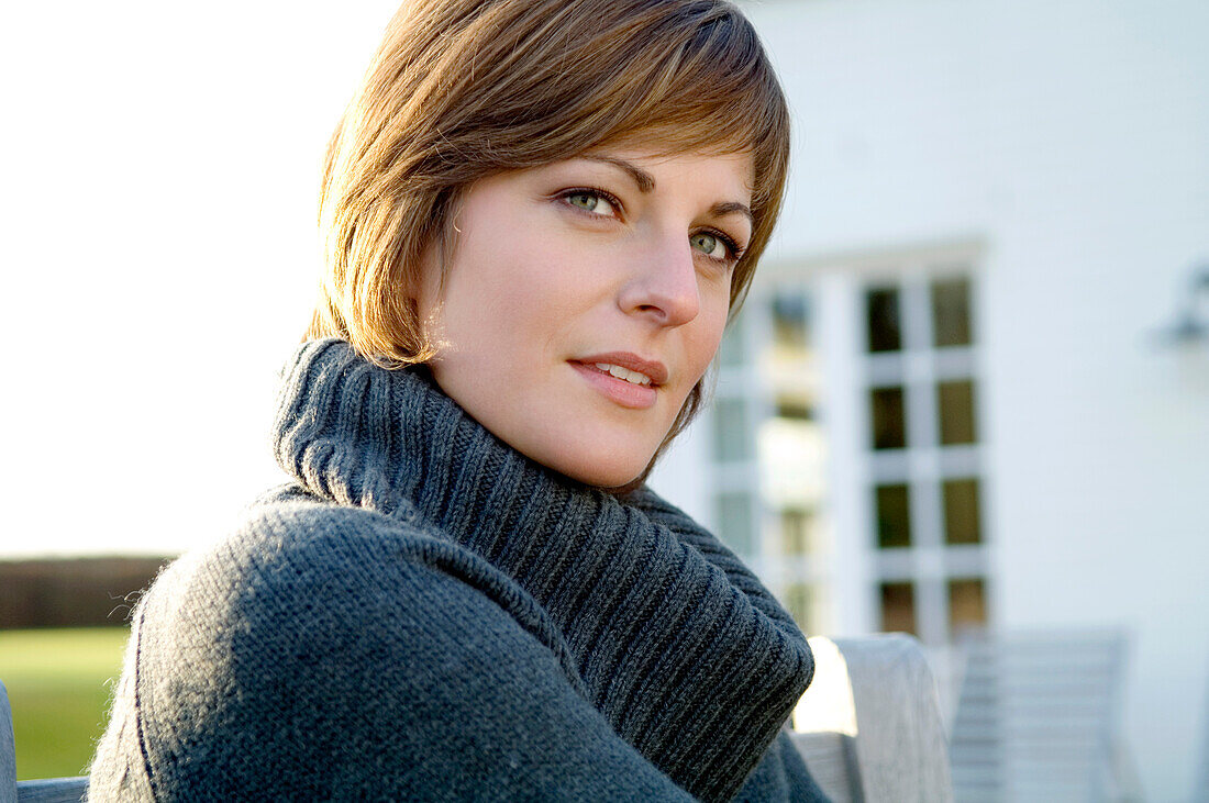 Portrait of a young woman smiling