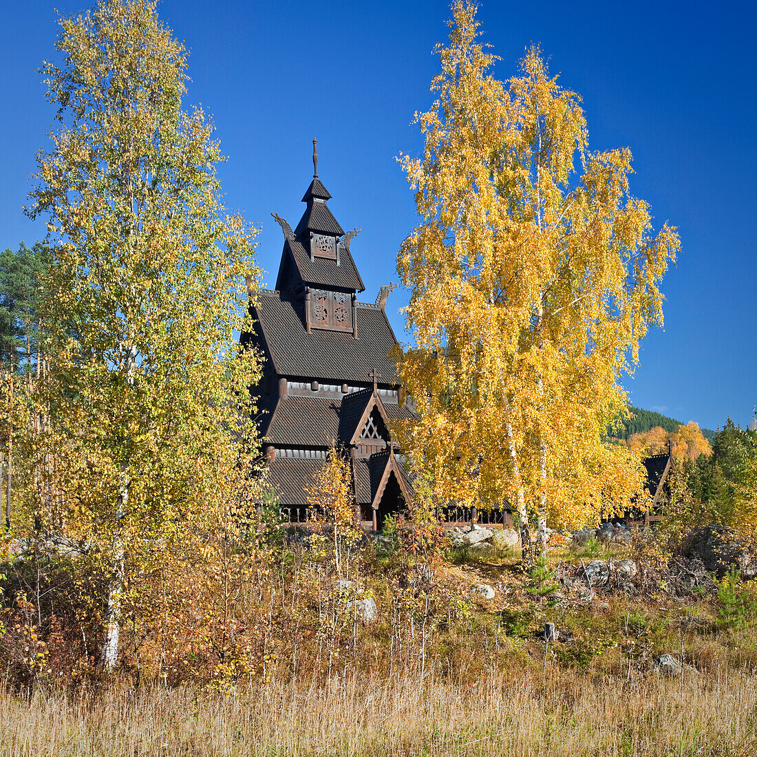 Stabkirche von Gol, Replikat, Norwegisches Volksmuseum, Bygdøy, Norwegen