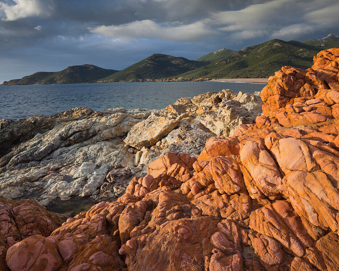 Rote Felsen, Felsenbucht, Galeria, Korsika, Frankreich