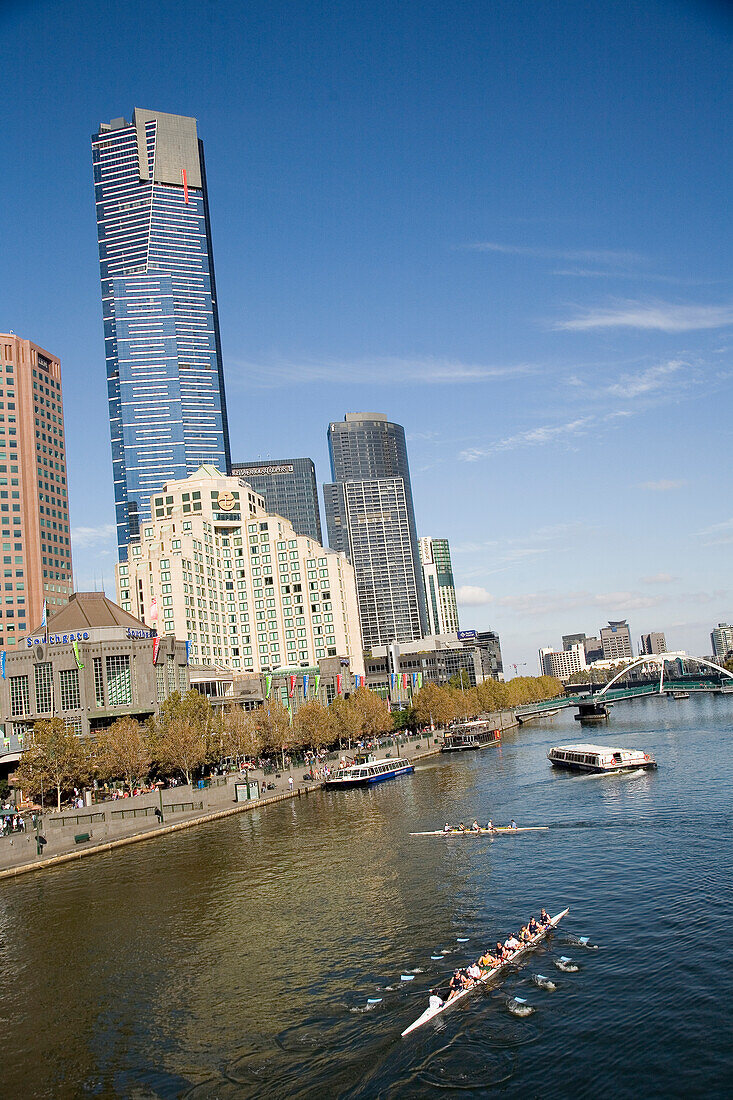 River and skyscapers of Southbank, Melbourne, Australia