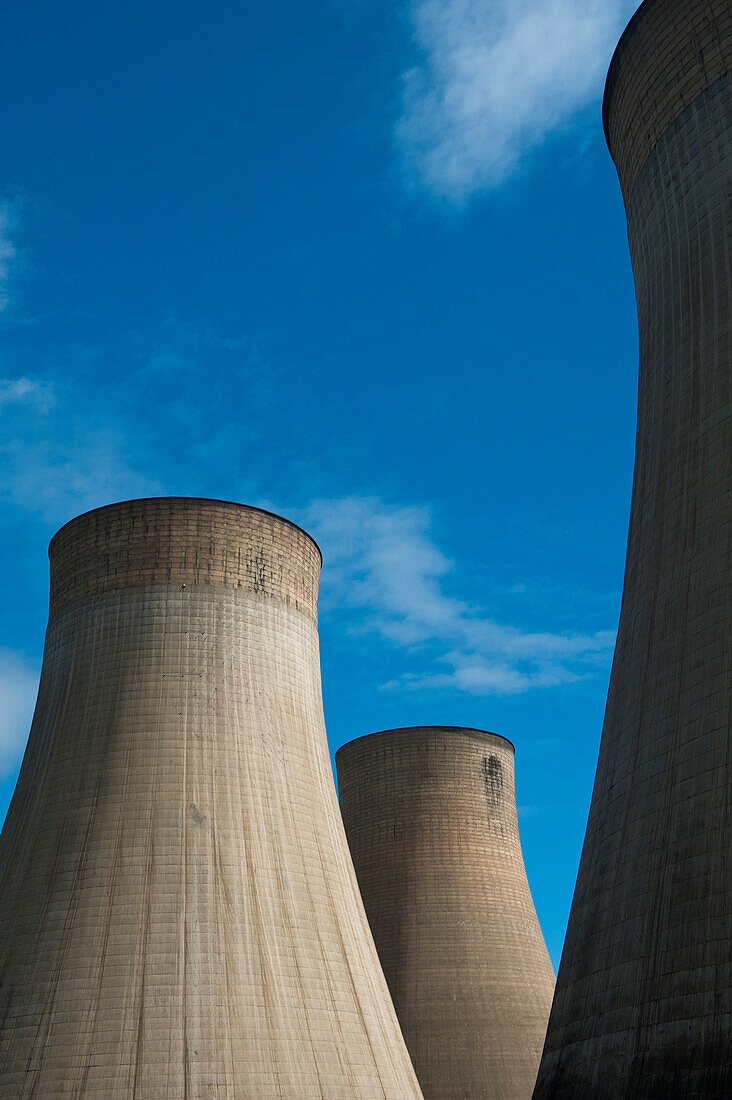 Large cooling towers from power station, Nottinghamshire, England