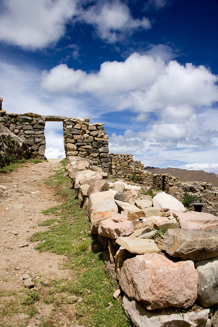 Incas' ruins in Island of the Sun -Isla del Sol- in Lake Titicaca, Bolivia, Bolivia