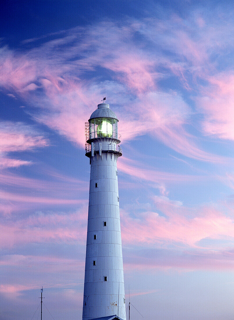 Clouds above lighthouse at dusk, Kommitjie, Cape Peninsula, South Africa