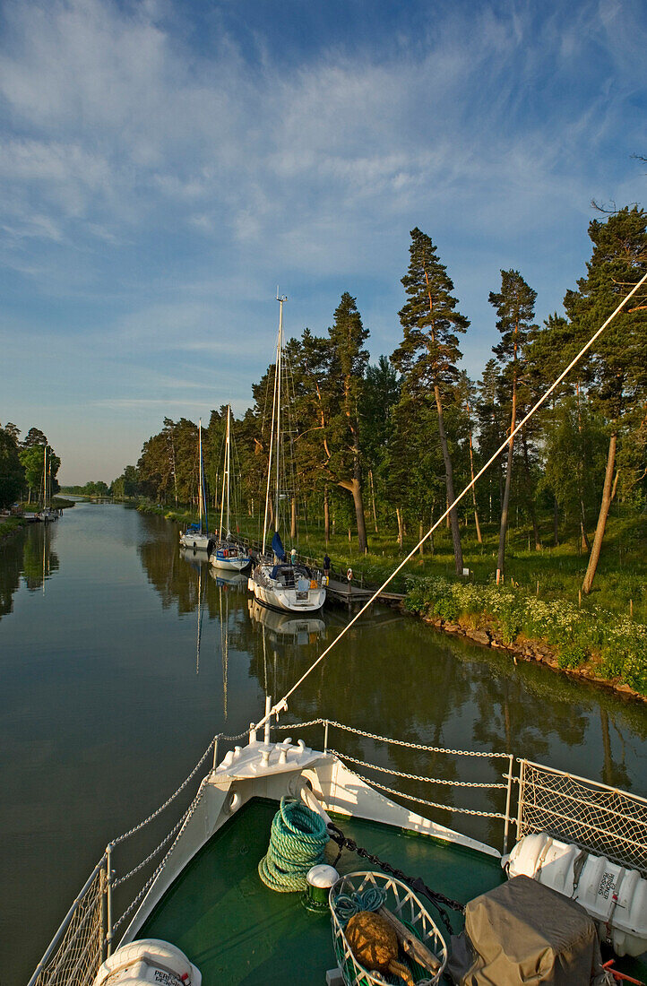 Boats in Gota Canal, Sweden