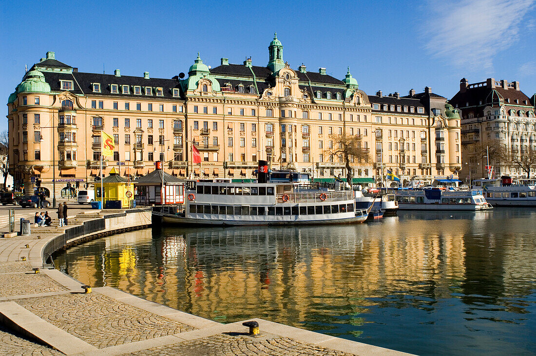 Hotel by lake, Stockholm, Sweden