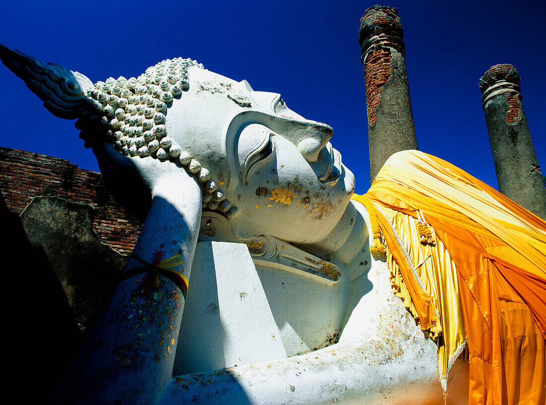 Reclining Buddha statue at Wat Yai Chai Monghon, Ayuthaya, Thailand, Ayuthaya, Thailand