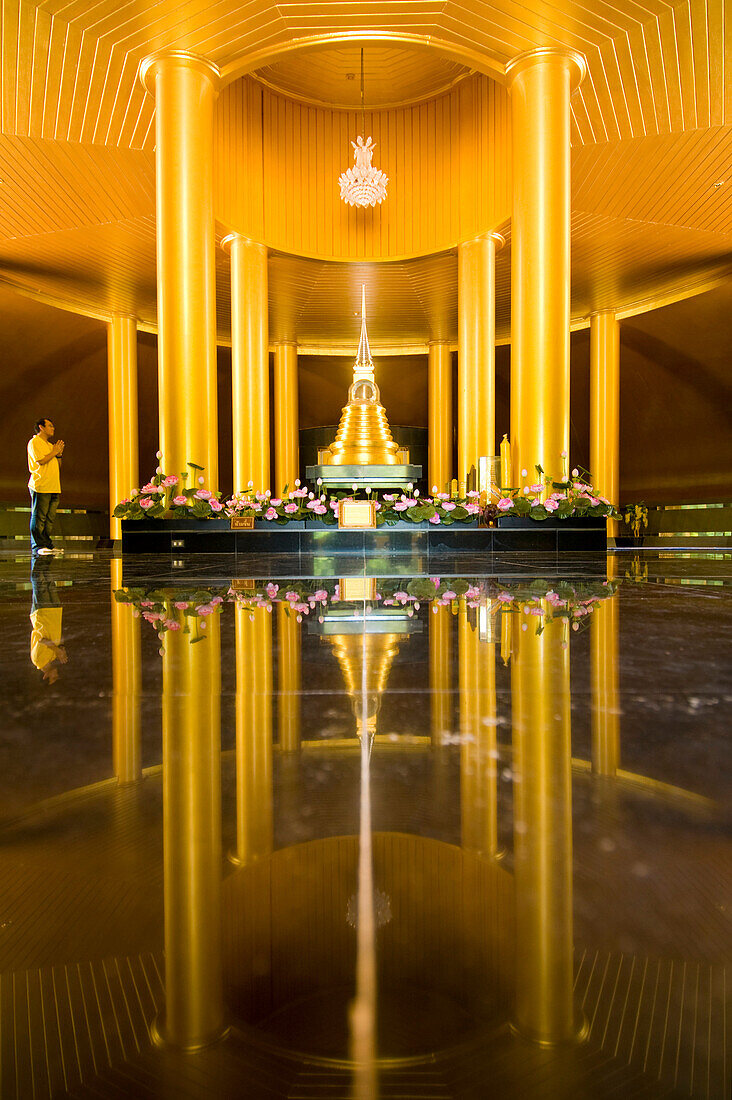 Stupa containing the ashes of Ajarn Cha, Wat Nong Pa Pong, Ubon Ratchathani, Isan, Thailand