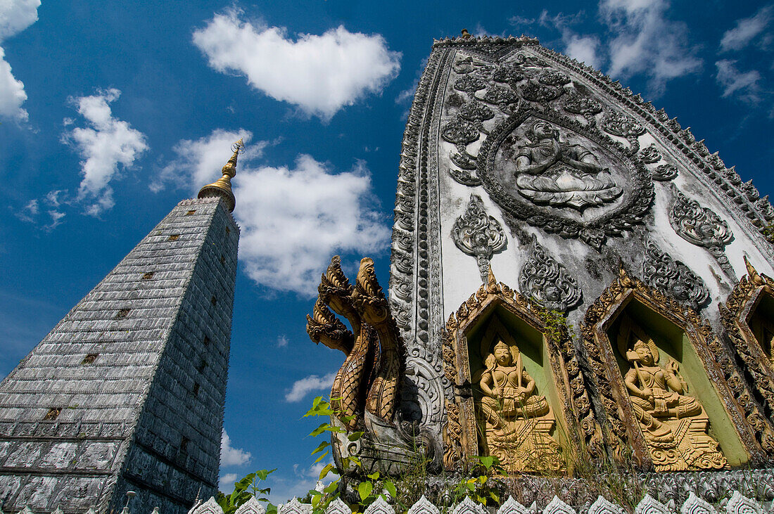 Copy of stupa from Bodh Gaya, Ubon Ratchathani, Isan, Thailand, Asia